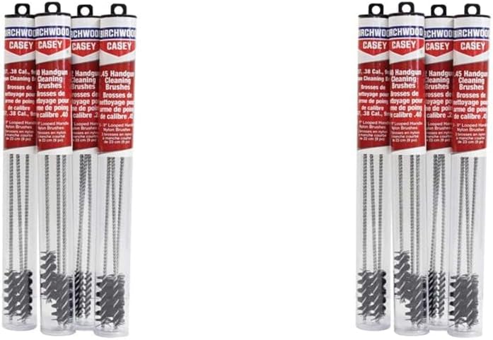 Birchwood Casey Durable Versatile Gun Maintenance Cleaning Wire Looped Handle 9" Nylon Brushes - Set of 3