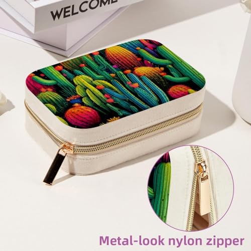 Boîte à bijoux en velours cactus au design raffiné pour bagues