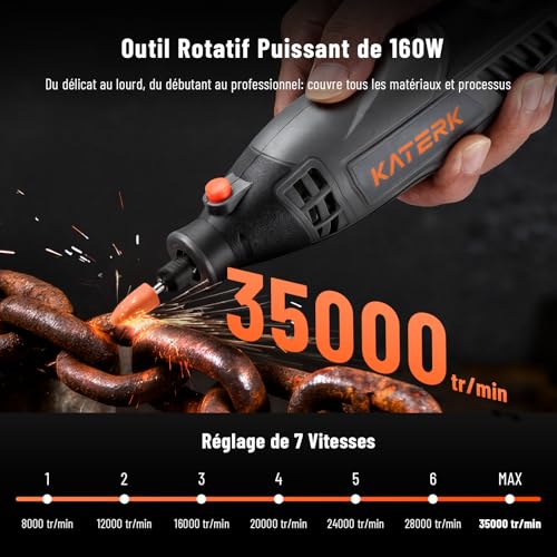 Outils Rotatifs Multifonction 160W pour le Ponçage de Détail - 3