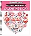 Brain Games - Sticker by Number: Valentine's Day | 10 Heartwarming Designs | No Mess Art Activity Book Gift for Kids, Teens & Adults | Perforated Pages, Spiral Bound