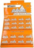 100 ASCO Super Stainless Double Edge Safety Razor Blades