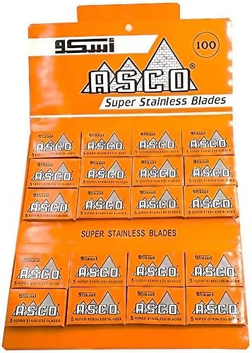 100 ASCO Super Stainless Double Edge Safety Razor Blades image 3