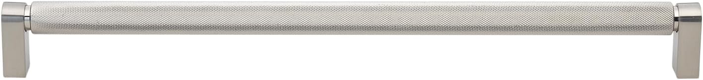 Brushed Nickel 13" Modern Knurled Bar Pull with Mounting Hardware