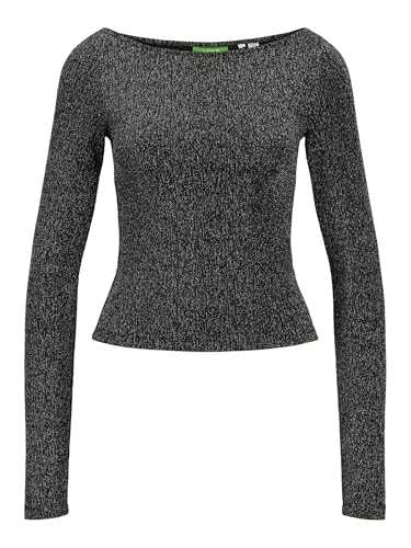 T-shirt pailleté femme JJXX Jxsigga à manches longues pour briller en confort