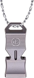 TACRAY Titanium Emergency Survival Whistle – Square Dual-Tube Design, Ultra-Loud 120+dB, Waterproof & Durable, EDC Safety Whistle for Camping, Hiking, Outdoor & Rescue (Gray)