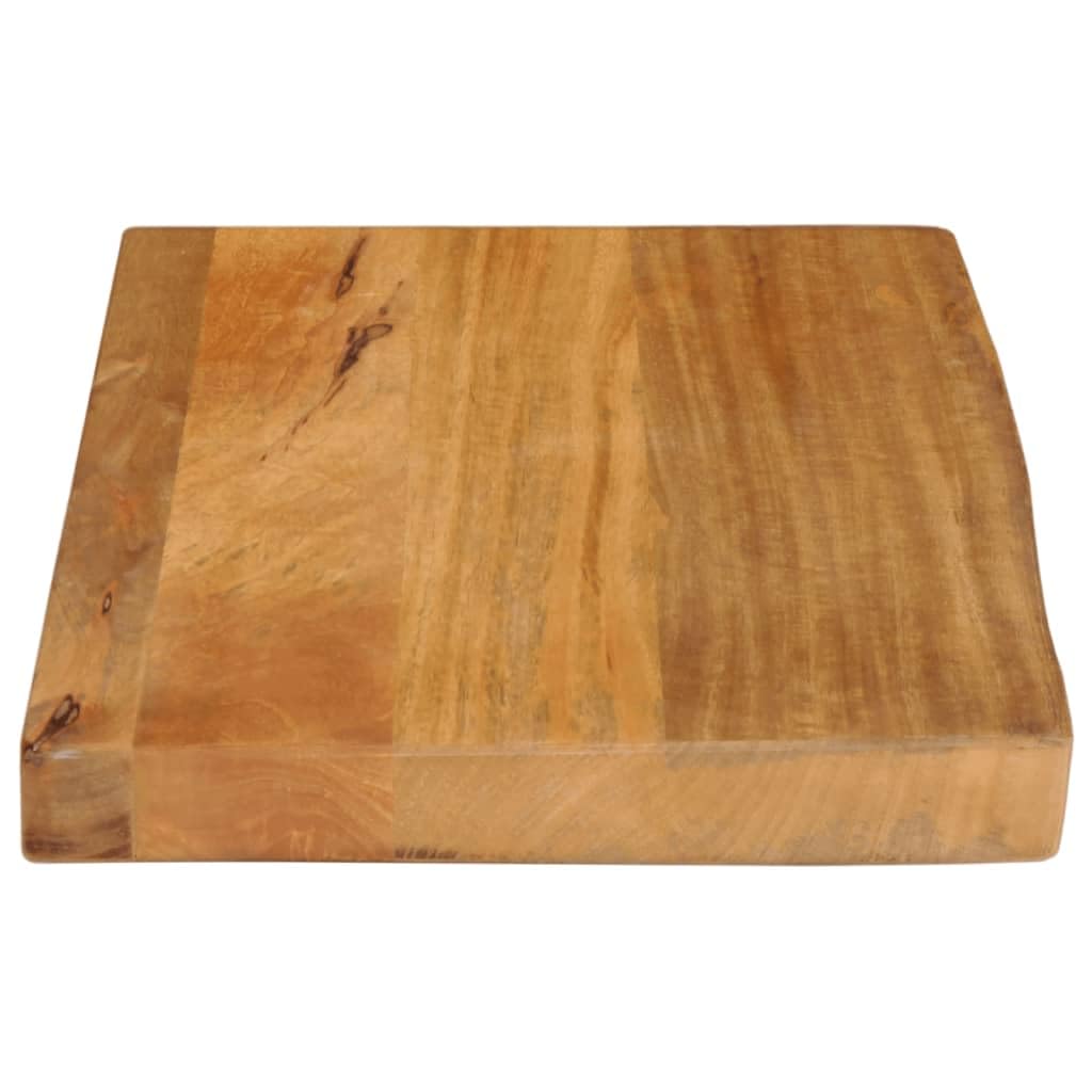 Tischplatte mit Baumkante 50x20x2,5 cm Massivholz Mango für Esstisch Arbeitsplatz Küche Wohnzimmer DIY BAU Möbel Zubehör