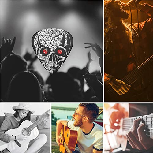 Lot de 12 médiators pour guitare électrique, basse acoustique, motif tête de mort et diamant, noir - Les Beatles, Paul McCartney, John Lennon, RIngo Starr, George Harrison Lot de 12 médiators pour guitare électrique, basse acoustique, motif tête de mort et diamant, noir – Image 8