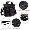 AlwaySky Nylon Crossbody Messenger Bag, Multifunctional Shoulder Bag, Laptop Bag for Men and Women Sport Travel Business (Black) #4