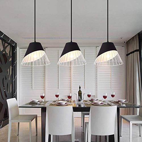 Lustre moderne pour entrée sombre avec éclairage creux en métal