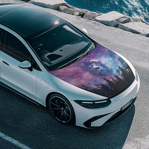 Image of Forest Lion Car Hood Cover All Weather Protection Automotive Exterior Accessories Universal Fit Hood Covers for Cars, Trucks, SUV, or Van Full Coverage with Elastic Band