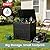 ZYJOYY 33 Gallon Resin Deck Box, Weatherproof Outdoor Storage Box for Patio, Garden, Pool, and Yard, Lockable Waterproof Bin for Tools, Cushions, Towels, and Accessories, Black