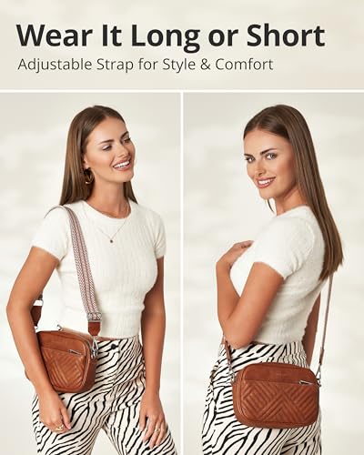 Image of Vantamo Premium Quilted Crossbody Bags for Women with Anti-Pickpocket Clip, Vegan Leather Handbags, Travel Purses for Women