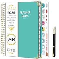 NEYSA Agenda 2026 Semainier Spirale, Jan- Déc 2026 (12 Mois) A5 Agenda Scolaire Avec Boucle De