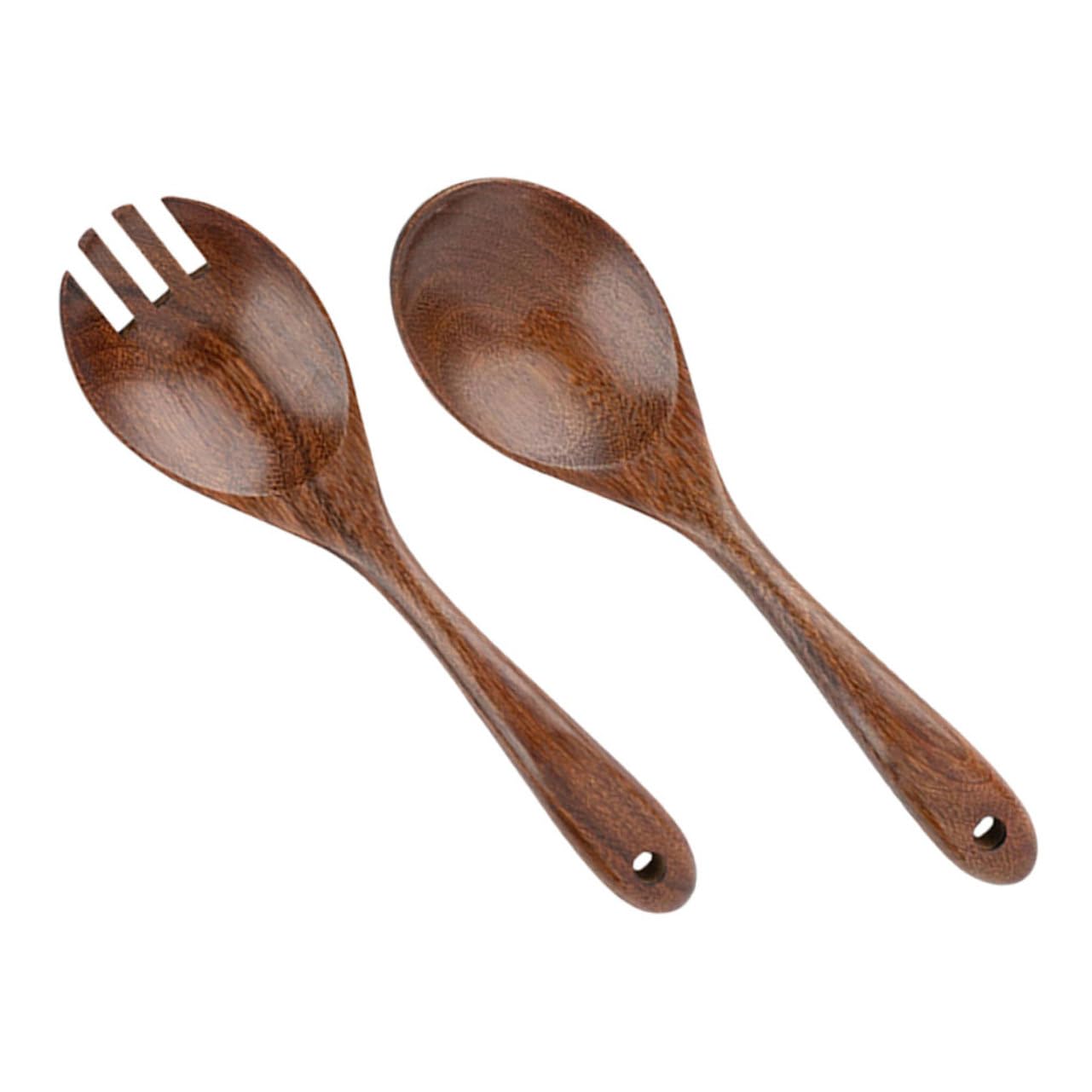 Ensalada de madera utensilios para servir y cocina