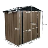 NEW!Outdoor Storage Garden Shed with Door Galvanised Metal Sloped Roof (6FT*4FT) - Image 9