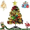 Mini-kerstboom, 50 cm, mini-dennenboom voor tafel, miniatuur, mini-kerstboom met led-lichtsnoer, kunstkerstboom, kerstboom, kerstboom, kerstversiering