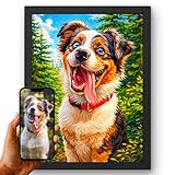 📏 PLUSIEURS FORMATS POUR UNE DÉCORATION MURALE CHIEN SUR MESURE Disponible en 20 × 30 cm, 30 × 40 cm, 40 × 60 cm et 60 × 80 cm, ce portrait chien personnalisé s’adapte facilement à différents espaces de la maison. Le format portrait permet de créer un tableau animal personnalisé vertical particulièrement adapté à un salon, une chambre, un bureau ou une entrée. Petit format discret ou grand portrait mural de chien à fort impact visuel, chaque taille permet de mettre votre compagnon en valeur dans une composition décorative plus colorée, plus dynamique et mieux pensée pour une décoration intérieure originale.