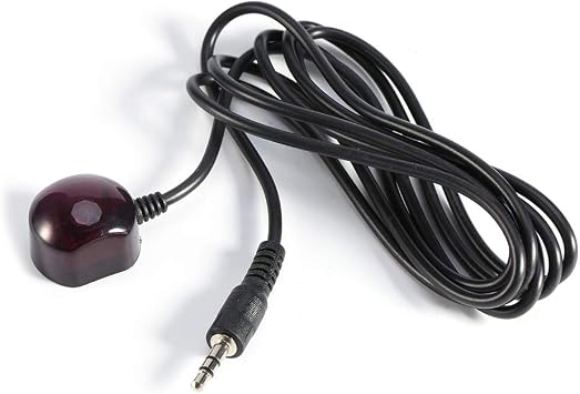 IR Receiver Extender, Universal IR Repeater with 3.5mm Plug, Infrared Remote Emitter for 38 to 56kHz AV Equipment, STB Boxes