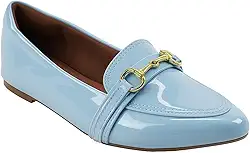 Sapatilha Feminina Mocassim Bico Fino Verniz Confortável