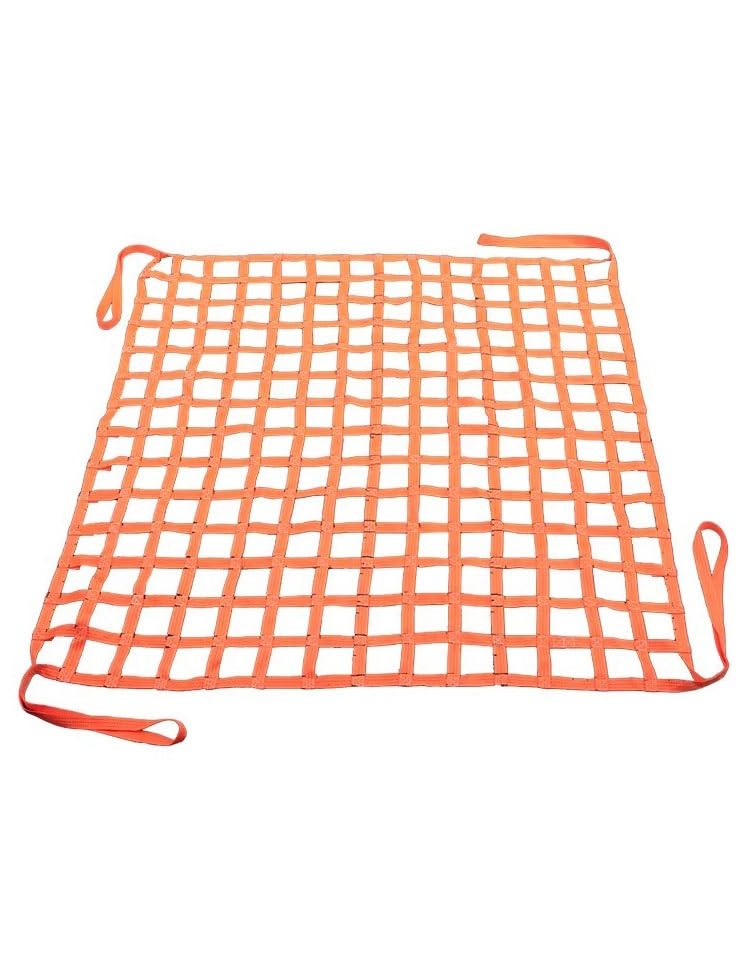 Lastenaufhängenetz – Hochleistungs-Hebenetz aus Polyester für Umzüge und Ladungsumschlag, Sicherheitsgurte für das Lastenaufhängenetz zum Be- und Entladen (Größe: 100 x 100 cm, Tragkraft: 0,