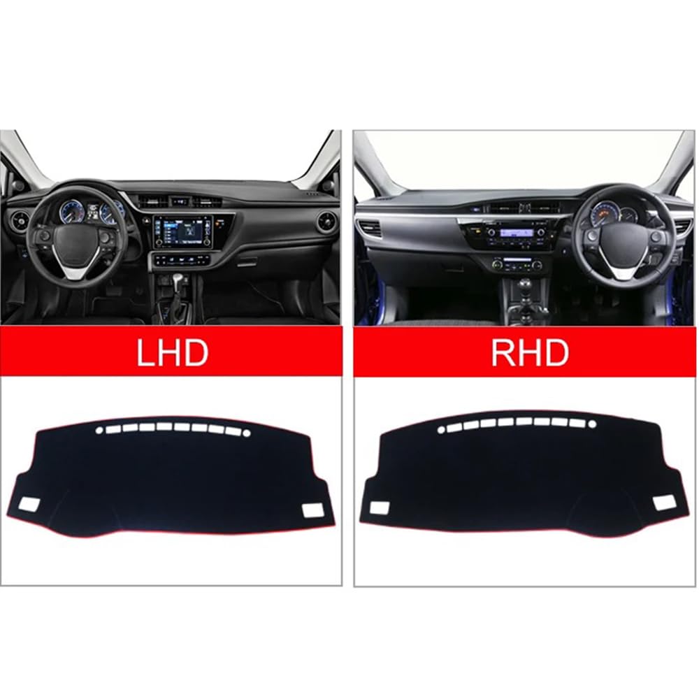 Black Dashboard Cover Dash Mat For Toyota Corolla 2017-2018 – Left-Hand Drive Only