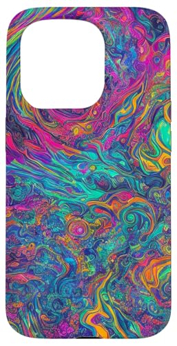 Trippy Psychedelic Neon Explosion:ۓIȃfUC X}zP[X iPhone 15 Pro p