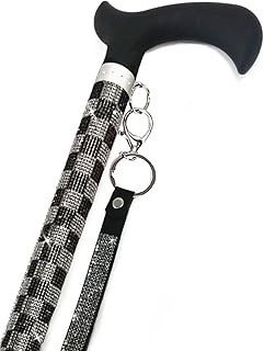 Jacqueline Kent Sugar Cane - Adjustable Cane - Crystal Check-Mate