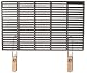 Gusseisen Grillrost 67 x 40 cm mit abnehmbaren Handgriffen