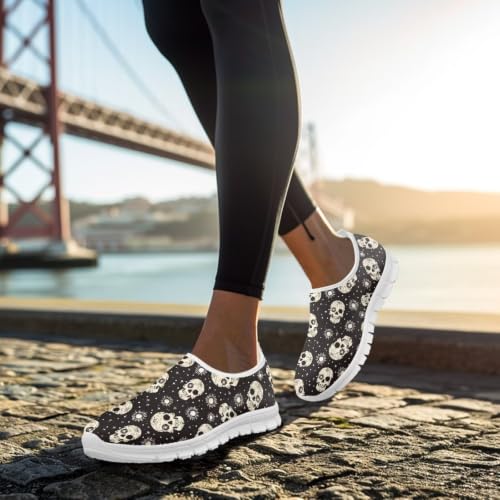 Image of Floral Sneakers for Women Colorful Art Shoes for Women Slip On Casual Work Shoes