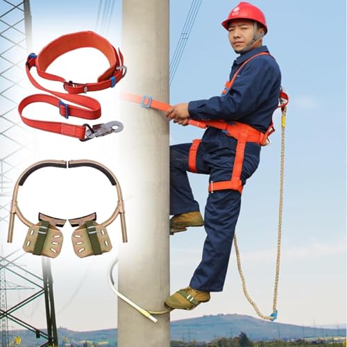 Picos de escalada con arnés de seguridad ajustable para caza, observación y recolección de frutas