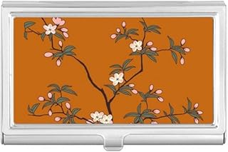 Painting Red Green Culture Tree Business Card Holder Case Pocket Box Wallet