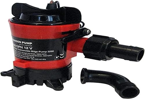 Johnson Pumps Bomba de sentina con cartucho 32703 con puerto Dura-750 GPH