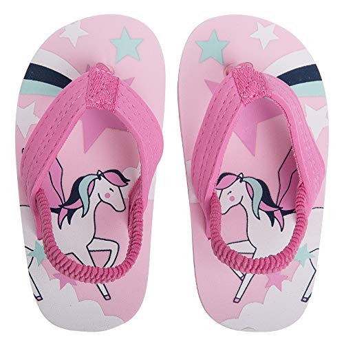 Image of Boys Girls Strap Flip Flops Sandals Cute Cartoon Unicorn Shark Toddler Flip Flop Kids Pool Beach Flat Slide Summer Water Shoes