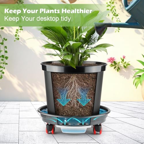 Image of RooTrimmer 3 Pack 16 Inch Rolling Large Plant Pots