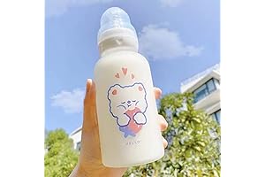 11oz Kawaii Strawberry Bear Glass Water Bottle