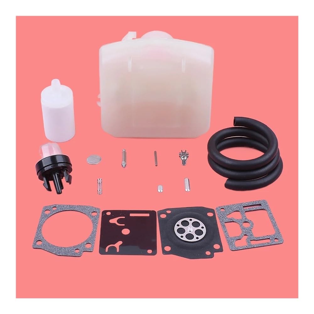 Kit de reparación y reconstrucción carburador Compatible con 340, 345, 350, 353, 346XP, Filtro Aire Combustible, cebador, Piezas Repuesto for Motosierra Bul Parte