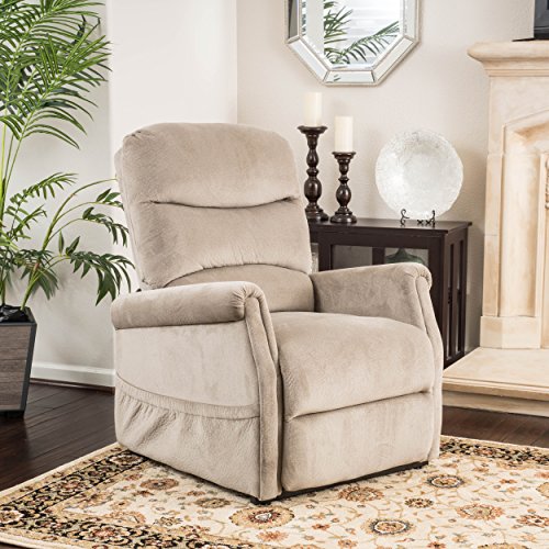 Christopher Knight Home Halea Fabric Lift Up Chair, Latte