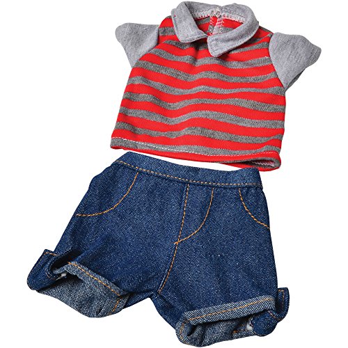 Constructive Playthings Washable Baby Doll Clothes For 12-14 Inch Dolls, Poly/Cotton, Hook And Loop, Pair With Huggable Baby Dolls, Set Of 4 Doll Outfits, Toddler Toys For Ages 3 Years And Older #TOP2