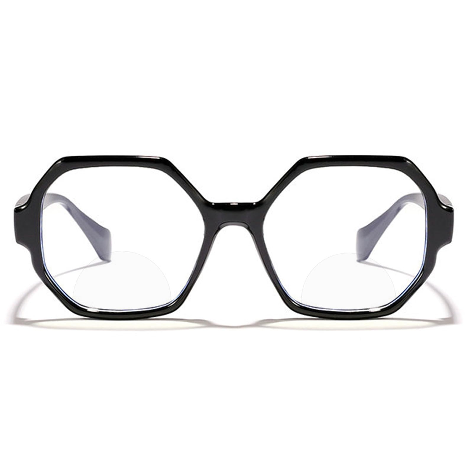 helena Square Computer Bifocal Reading Glasses Blue Light Blocking Anti Eyestrain Fashion polygon Readers for Women