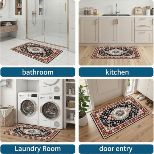 Tapis de Porte Antidérapant Absorbant et Attrape-Poussière