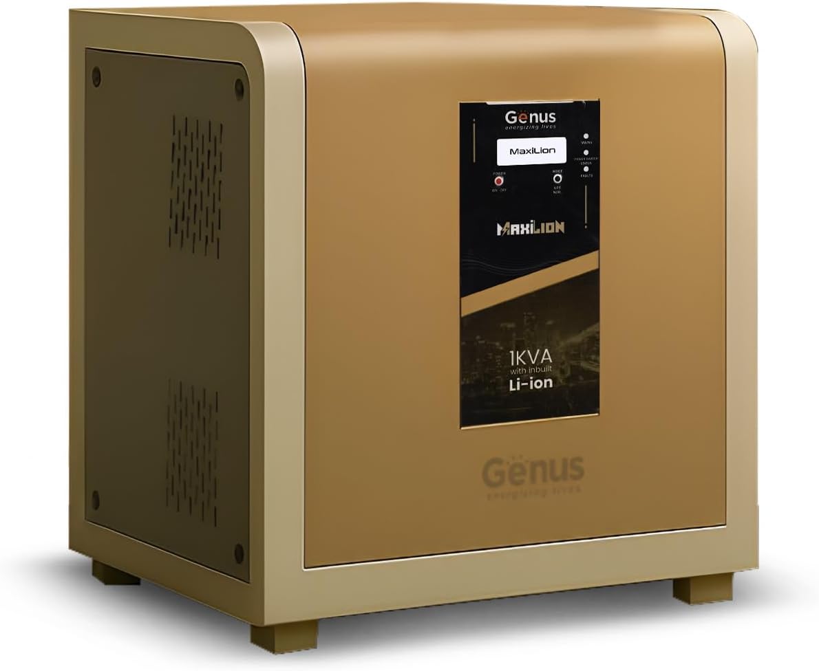 - MaxiLion 1000 VA Inverter with Upto 12 Year Life Integrated 1280Wh Lithium-Ion Battery for Home Office & Shop - Full 5 Year Product Warranty