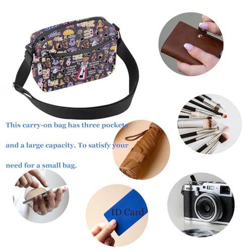 Kuzco Cartoon Inspiration Messenger Bag Poison Kuzco Carry-on Bag Llama Sack Emperors Gift Yzma Crossbody Purse Bag For Fans (KuzcoHengCrossBlk)4