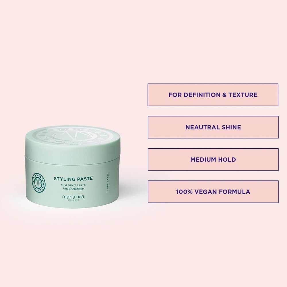 Maria Nila Stylingpaste/Gneiss, Hold 2/5, Verdickende & flexible Formpaste, ideal für langes und kurzes Haar, 100% vegan