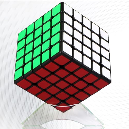 Image of 5x5 Speed Cube 5 by 5 Speed Cube QiYi Toys 5x5x5 Magic Puzzles Black Game Toy Black for Teenagers and Adults