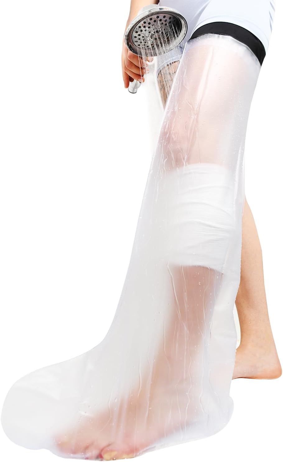 Waterproof Plaster Cast Cover - Reusable Adult Leg Cover for Shower Ankle and Foot, Waterproof Bandage Protector, Watertight Dressing Protection for Leg, Knee, Ankle, Foot, Toe