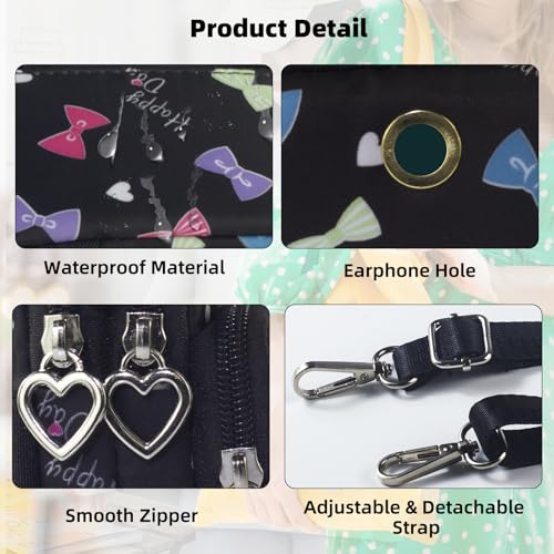 Image of JANKS Small Crossbody Bag for Women - Mini Phone Purses with Crossbody Strap and Wallet - Nylon Arm Bag