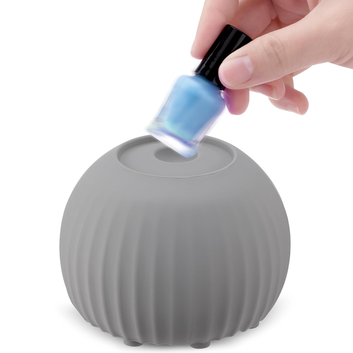 Mini Vortex Mixer, 5000RPM Paint Shaker with 100 Pcs Mixing Balls, for Miniature Nail Polish Eyelash Acrylic Lab, Grey, Newly Upgraded Motor