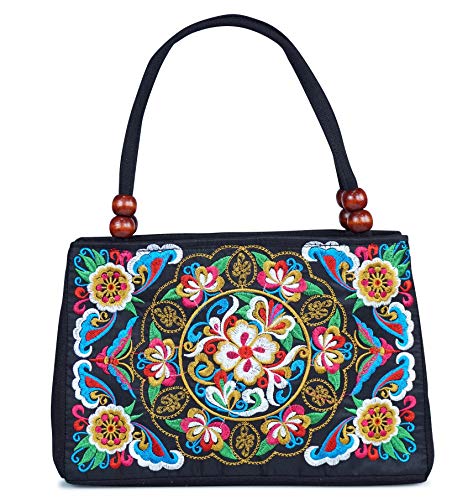 Small Totes Handbag Vintage Double-Sided Embroidery Shoulder Bags #TOP7