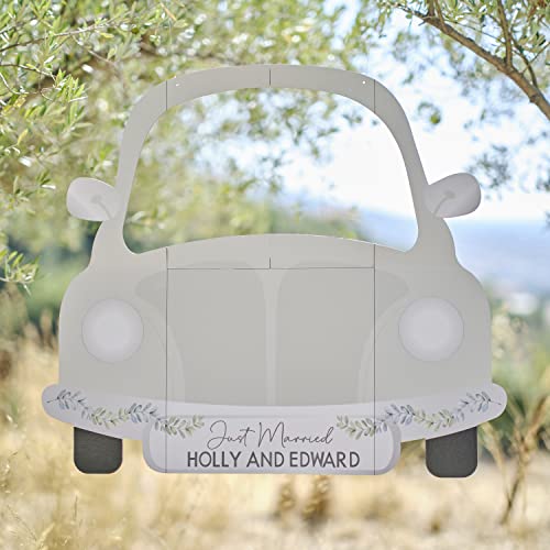 Ginger Ray Customisable Wedding Car Photo Booth Frame,Green,78cm x 90cm - Image 2