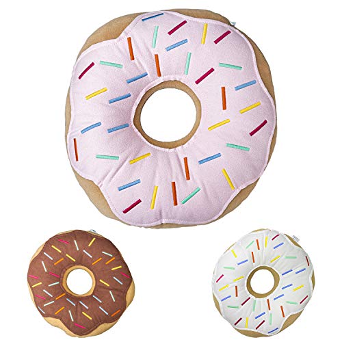 Mabel Home Throw Pillow 14', Donut, 3D Digital Print Decorative Comfortable Soft Plush Funny Food...